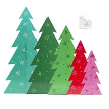 Slotted Colorful Paper Trees